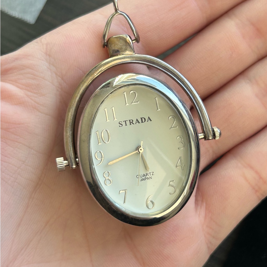 Strada Oval Quartz Watch With Tigers Eye
